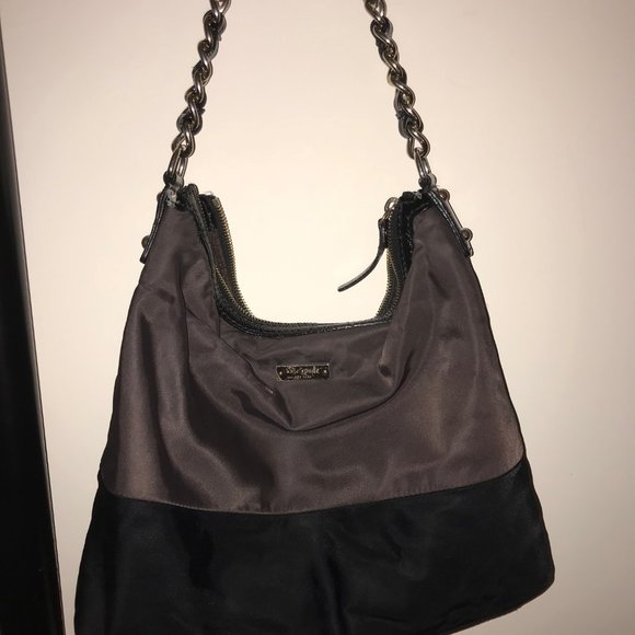 Kate Spade Black and Brown Nylon Chain Handle Purs - Picture 2 of 3